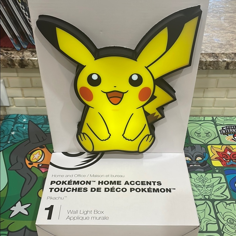 Pokemon Pikachu Wall Light Box - Yellow and Black